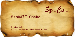 Szabó Cseke névjegykártya